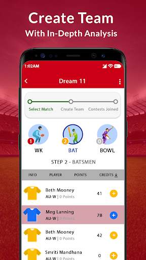 DREΑΜ TEAM 11 - Fantasy Cricket Prediction Tips screenshot 3