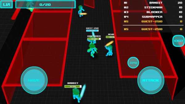 Stickman Multiplayer: Neon Warriors io screenshot 4