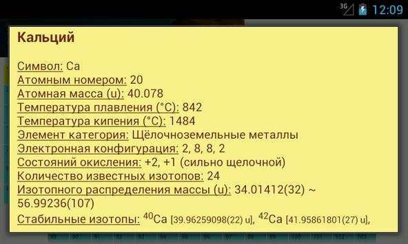 Таблица Менделеева скриншот 3