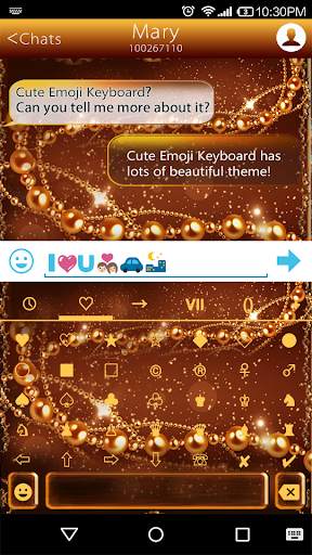 Vintage Gold Emoji Keyboard screenshot 3