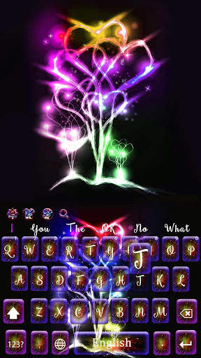 Dreamy cool neon love keyboard theme screenshot 4