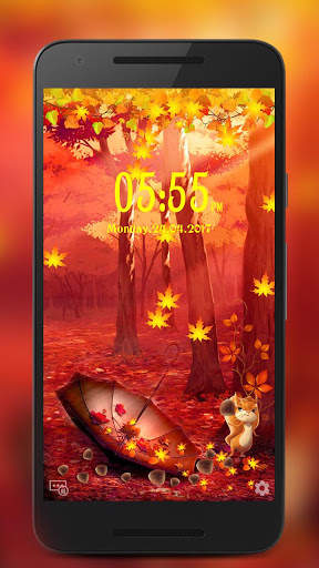 Autumn Live Lock Screen 1 تصوير الشاشة