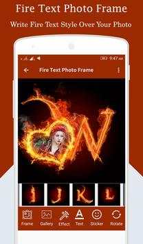 Fire Text Photo Frame screenshot 1