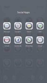 55° Grey GO Launcher Theme screenshot 4