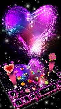 Love Sparkling Keyboard Theme screenshot 2