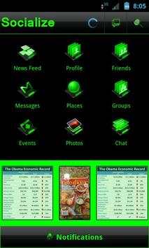 Green Socialize for Facebook screenshot 3