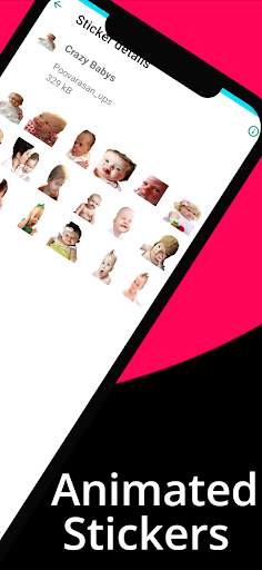 Cute Animated Funny Babies Stickers for WA screenshot 4