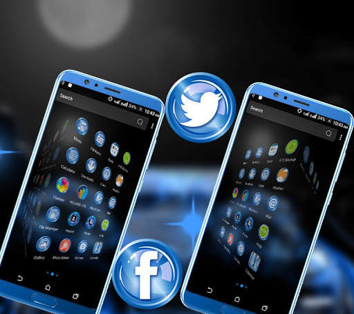 Blue Car Launcher Theme screenshot 7