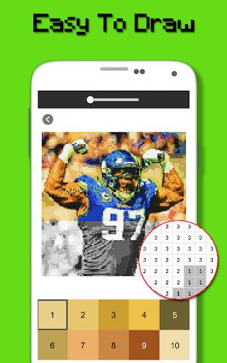 American Football Player Color By Number - Pixel screenshot 6