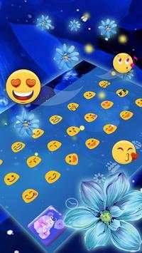 Blue neon flower keyboard screenshot 2