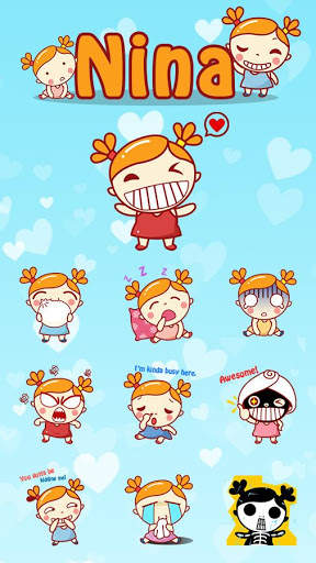 (FREE) GO SMS NINA STICKER screenshot 1