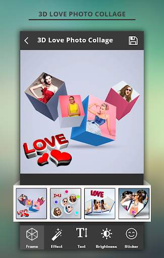 3D Love Photo collage screenshot 1