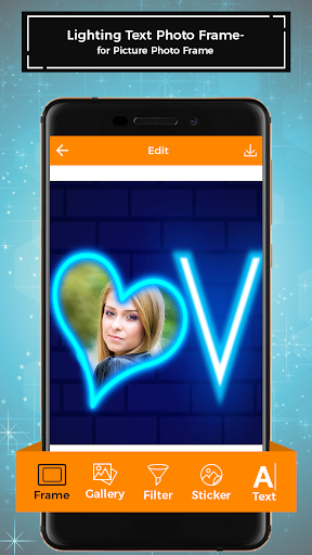 Lighting Text Photo Frames for Pictures - Editor screenshot 2