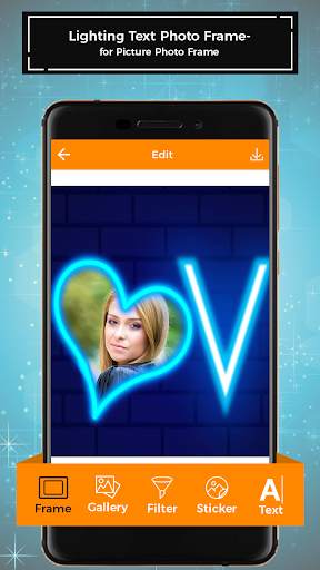 Lighting Text Photo Frames for Pictures - Editor screenshot 2