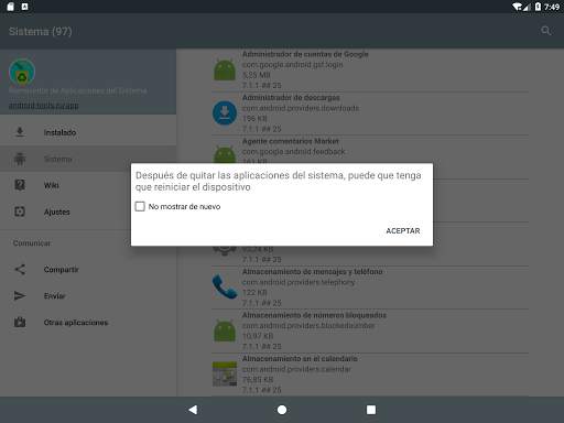 Administrador de aplicaciones del sistema screenshot 23