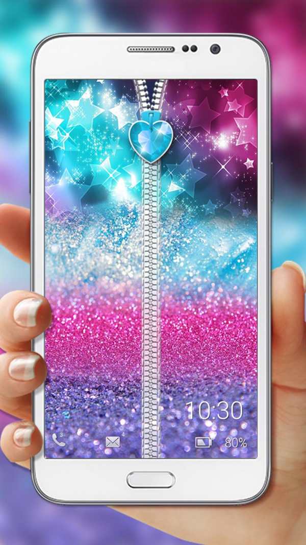 Glitter Zipper Lock screenshot 2