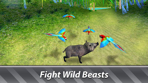 Jungle Parrot Simulator - try wild bird survival! screenshot 6