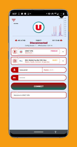 UXNET VPN screenshot 1