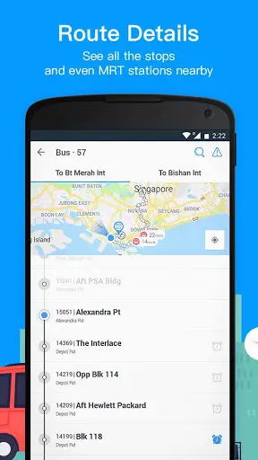 My SGBus - Bus Arrival Time MRT routes screenshot 2