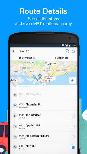 My SGBus - Bus Arrival Time MRT routes screenshot 2