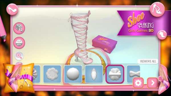 Shoe Making Girls Games 3D screenshot 2