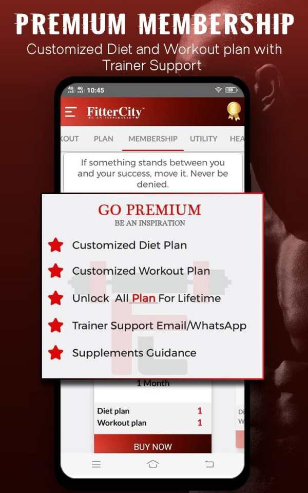 FitterCity™-Customized Diet Plan, Gym Workout Plan screenshot 8
