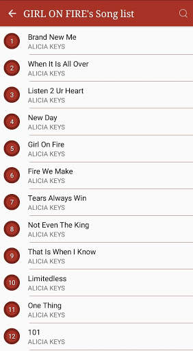 All Alicia  Keys Songs Lyrics screenshot 2