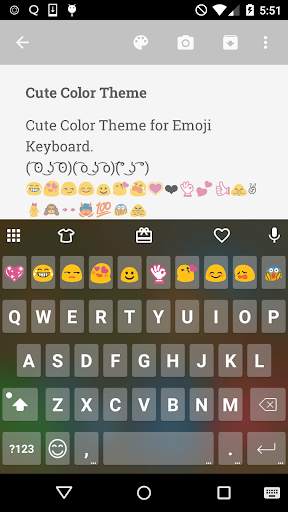 Cute Color Skin Emoji Keyboard screenshot 1