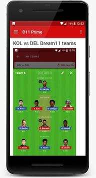 D11 - Dream11 Prime Cricket & Football Teams screenshot 2