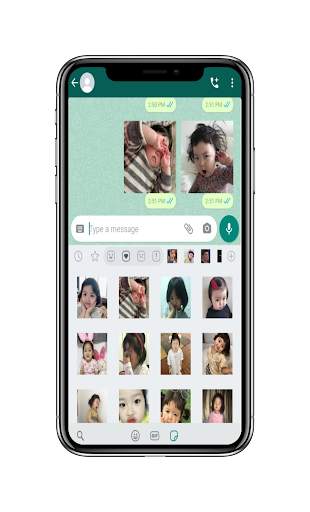 Korean Cute Baby Stickers - WhatsApp Sticker Apps screenshot 5
