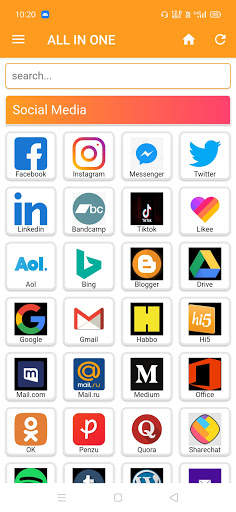 All social media & social networks in one app screenshot 1