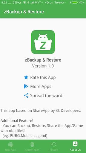 zBackup & Restore - App Details, Backup, Restore screenshot 5