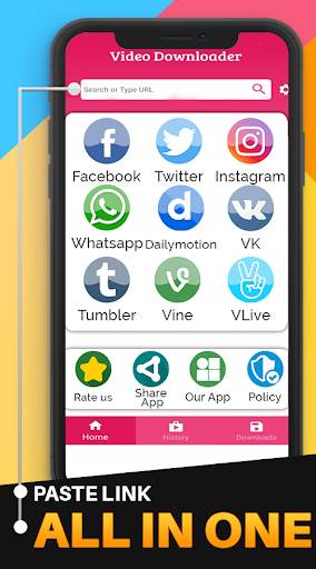 BT Downloader Download any Social media video 2021 screenshot 1