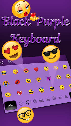 Simple Black Purple Keyboard Theme screenshot 4