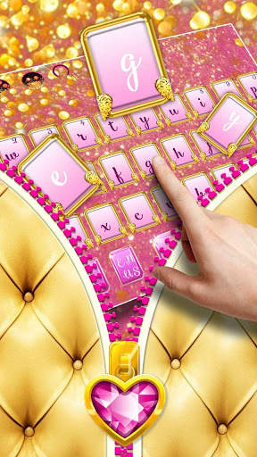 Pink Gold Zipper Keyboard screenshot 2