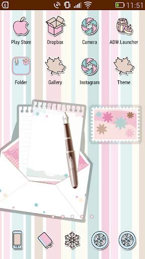 Free Pink Launcher Theme screenshot 1