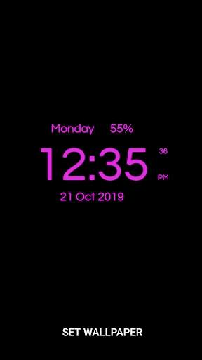 Digital Clock Live Wallpaper screenshot 2