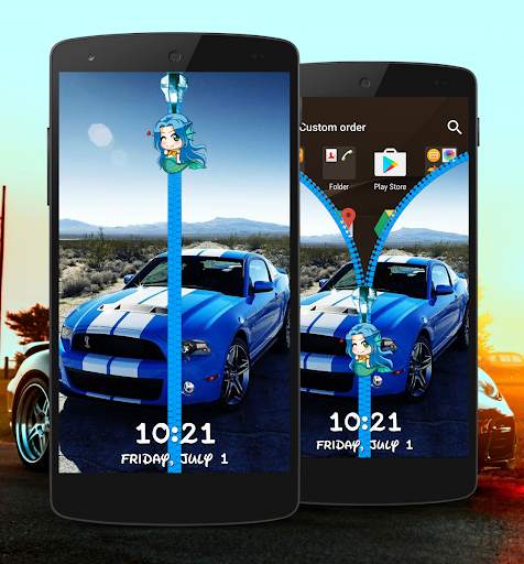 Cars Zipper Lock Screen 3 تصوير الشاشة