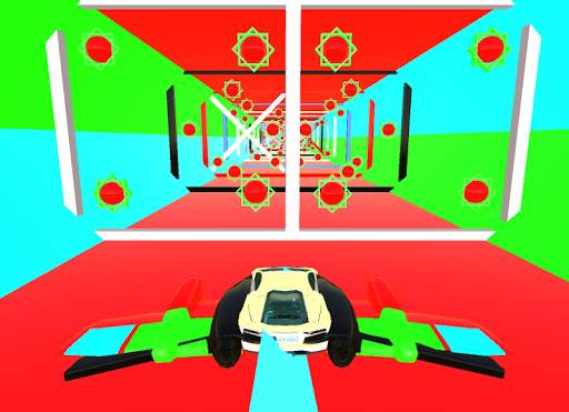 Real Flying Car -Speed Tron Cube Tunnel Trouble 3D स्क्रीनशॉट 5