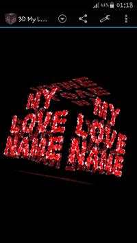 3D My Name Love Live Wallpaper screenshot 2