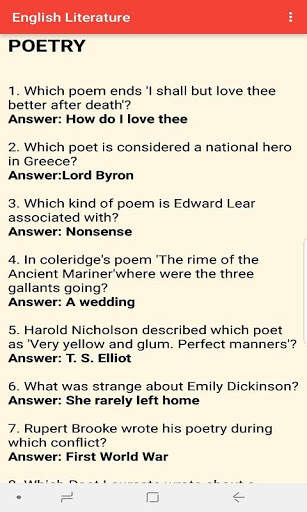English Literature BCS screenshot 5