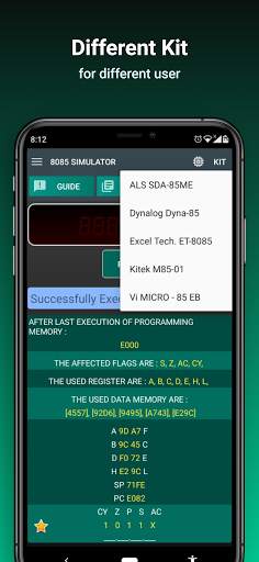 8085 Simulator — Intel 8085 Microprocessor Kit screenshot 3