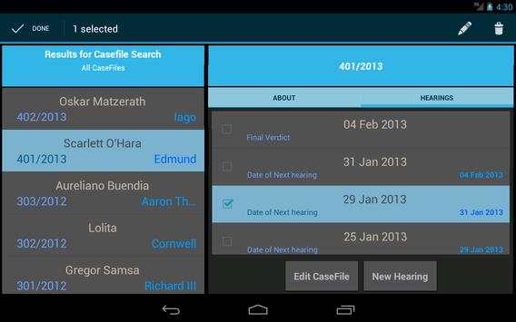 Dike trial: Calendar 4 Lawyers screenshot 14
