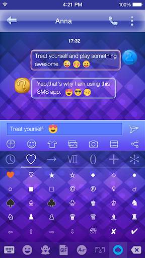 Purple Emoji Keyboard Wallpaper screenshot 4