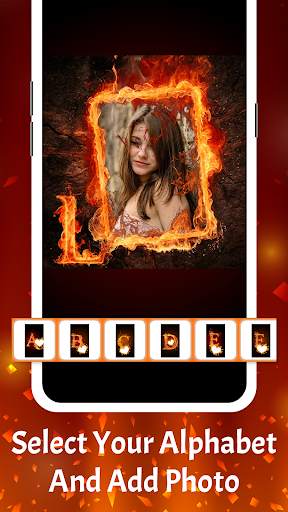Fire Text Letters Photo frames NameArt Flamingtext 2 تصوير الشاشة