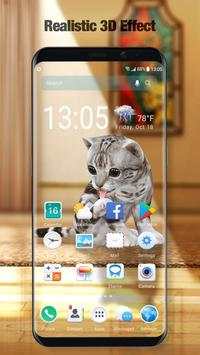 Cute Kitty 3D Live Wallpaper & Launcher screenshot 4