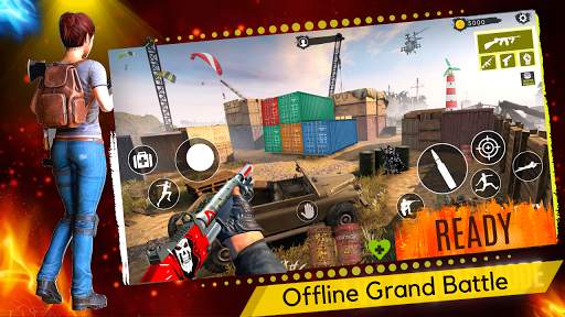 3D Squad Free Fire Battleground Team Shooter 2021 screenshot 8