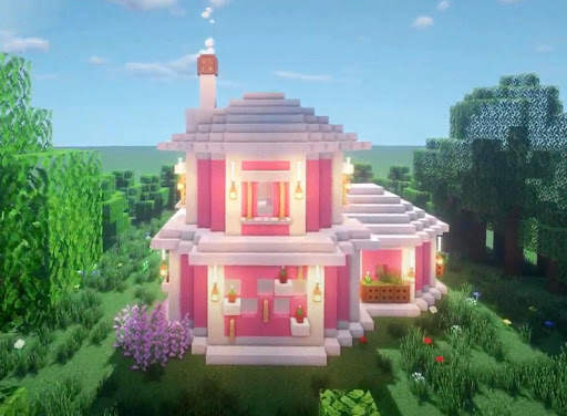 Pink House Mod Map for mcpe screenshot 2