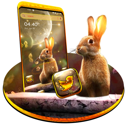 Rabbit in Space Launcher Theme icon