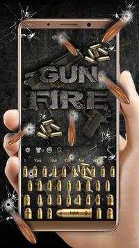 Fire Gun and Bullet Keyboard Theme screenshot 1